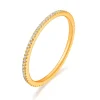 Memoryring mit Diamanten, 18 Karat Gelbgold-LEAF Hot