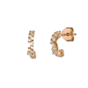 Mini Creole CRYSTAL, 18 K Rosegold vergoldet-LEAF Best