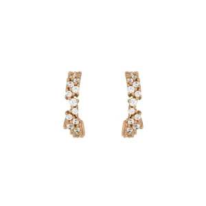 Mini Creole CRYSTAL, 18 K Rosegold vergoldet-LEAF Best