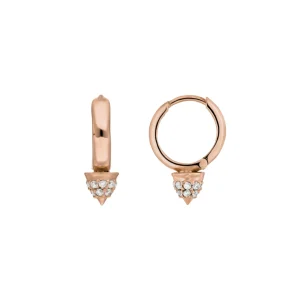 Mini Creole Single Stud, 18 K Rosegold vergoldet-LEAF Outlet
