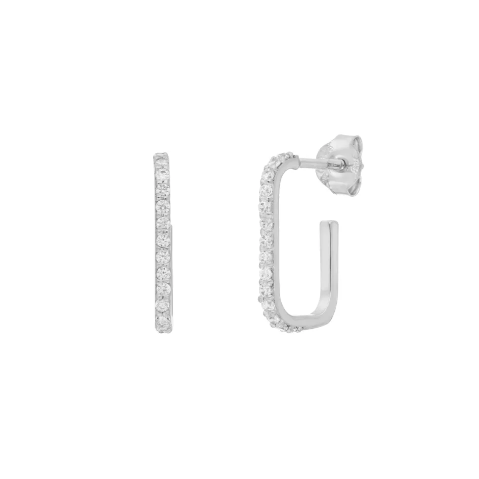 mini_creole_square_mit_zi_0.webp Mini Creole Square mit Zirkonia, 925 Sterlingsilber-LEAF Fashion