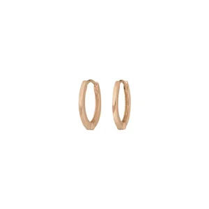 Mini Klappcreolen, 12mm, 14 Karat Rosegold-LEAF Outlet