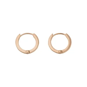 Mini Klappcreolen, 12mm, 14 Karat Rosegold-LEAF Outlet