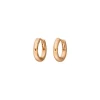 Mini-Klappcreolen, 18 K Rosegold vergoldet-LEAF New