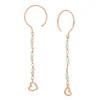 Ohrhänger Amazonit, 18 K Rosegold vergoldet-LEAF Hot
