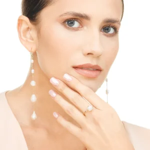 Ohrhänger Barock Pearls, 14 Karat Weißgold-LEAF Clearance