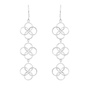 Ohrhänger Clover Charm, 925 Sterlingsilber-LEAF Sale