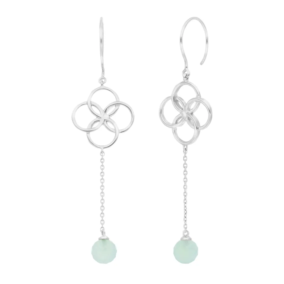 ohrhnger_clover_charm_aqu_0.webp Ohrhänger Clover Charm, Aqua Chalzedon, 925 Sterlingsilber-LEAF Clearance