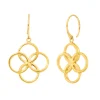 Ohrhänger Clover Charm Duo, 18 K Gelbgold vergoldet-LEAF Hot