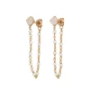 Ohrhänger Flying Gem, Perle/Rosenquarz, 18 K Rosegold vergoldet-LEAF Discount