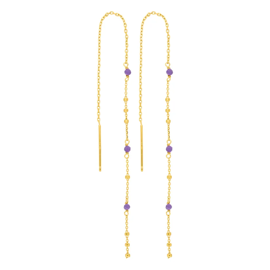 ohrhnger_flying_gems_amet_0-1.webp Ohrhänger Flying Gems, Amethyst, 18 K Gelbgold vergoldet-LEAF Online