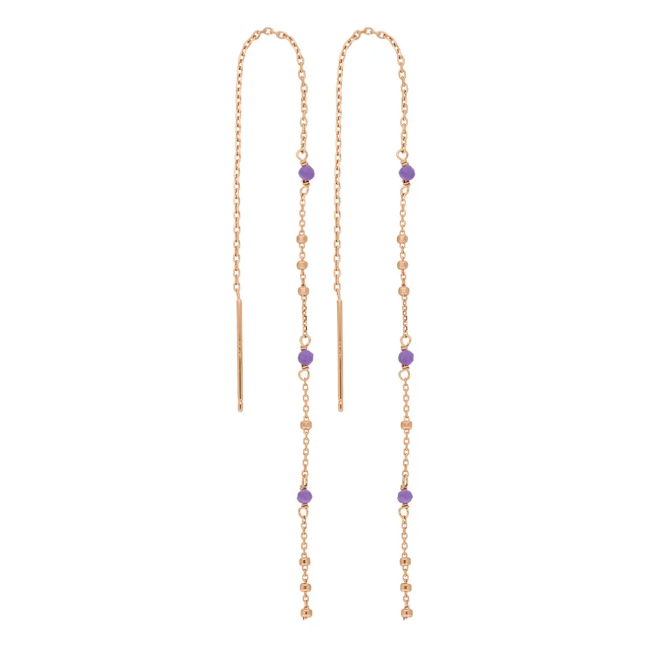 ohrhnger_flying_gems_amet_0-2.webp Ohrhänger Flying Gems, Amethyst, 18 K Rosegold vergoldet-LEAF New