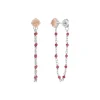 Ohrhänger Flying Gems, Rosenquarz, 925 Sterlingsilber-LEAF Best