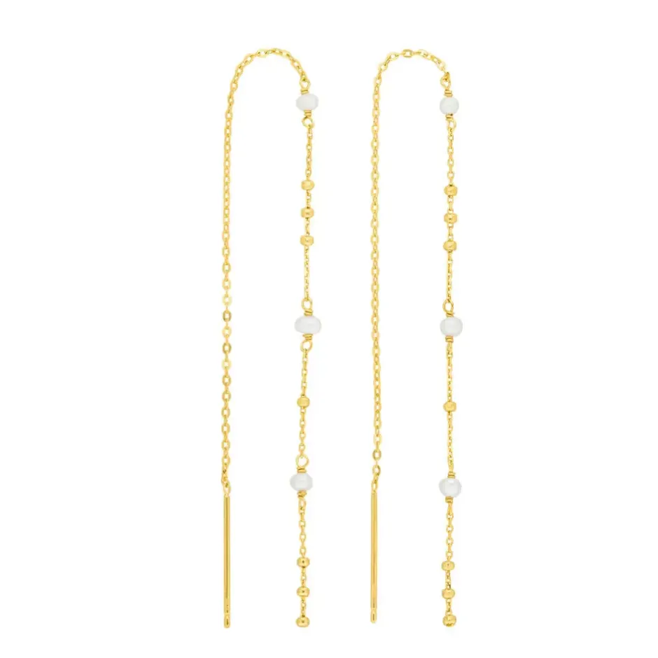 ohrhnger_flying_pearls__k_0.webp Ohrhänger Flying Pearls, 18 Karat Gelbgold vergoldet-LEAF Fashion