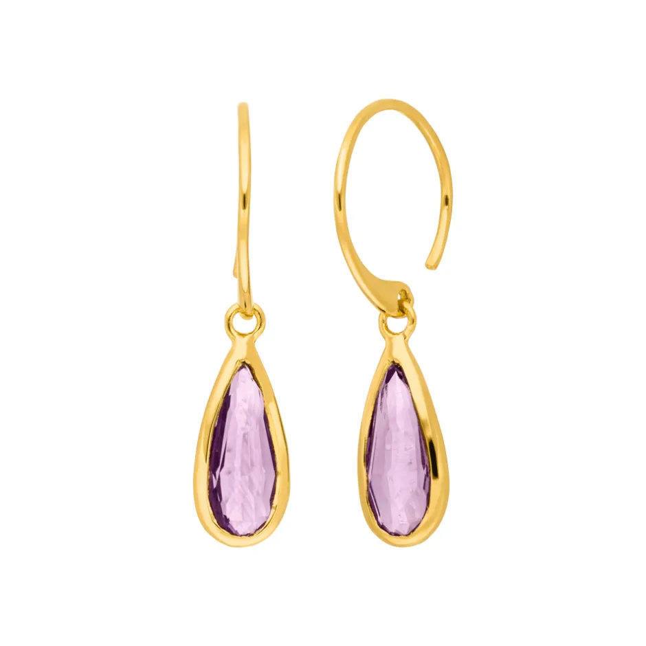 ohrhnger_gem_drop_amethys_0-1.webp Ohrhänger Gem Drop, Amethyst, 18 K Gelbgold vergoldet-LEAF Outlet