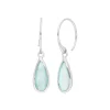 Ohrhänger Gem Drop, Aqua Chalzedon, 925 Sterlingsilber-LEAF Hot