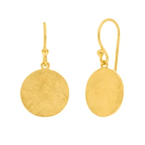 Ohrhänger Plättchen groß, 18 K Gelbgold vergoldet-LEAF Best