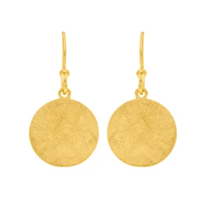 Ohrhänger Plättchen groß, 18 K Gelbgold vergoldet-LEAF Best