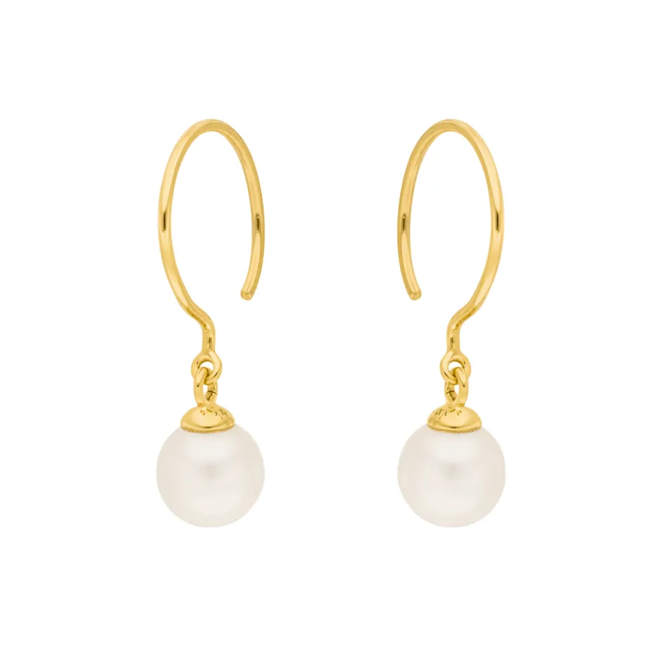 ohrhnger_single_pearls__k_4-1.webp Ohrhänger Single Pearls, 14 Karat Gelbgold-LEAF Hot