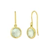 Ohrringe Grüner Amethyst, 14 Karat Gelbgold-LEAF Outlet