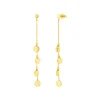 Ohrringe Platelet Kette, 14 Karat Gelbgold-LEAF New