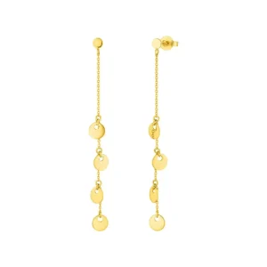 Ohrringe Platelet Kette, 14 Karat Gelbgold-LEAF New