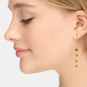 Ohrringe Platelet Kette, 14 Karat Gelbgold-LEAF New
