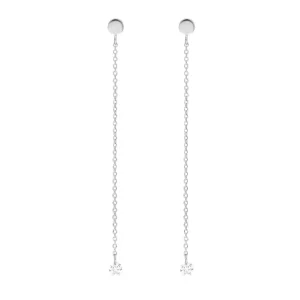 Ohrringe PURE Kette, 18 Karat Weißgold-LEAF Discount