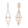 Ohrringe Trapez mit Diamanten, 18 Karat Rosegold-LEAF Best