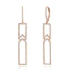 Ohrringe Unique mit Diamanten, 18 Karat Rosegold-LEAF Hot