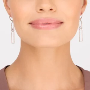 Ohrringe Unique mit Diamanten, 18 Karat Gelbgold-LEAF Fashion