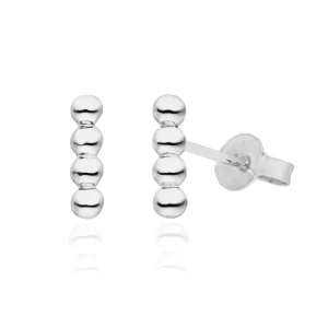 Ohrstecker 4 Kugel, 14 Karat Weißgold-LEAF Online