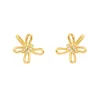 Ohrstecker Blossom, klein, 18 K Gelbgold vergoldet-LEAF New