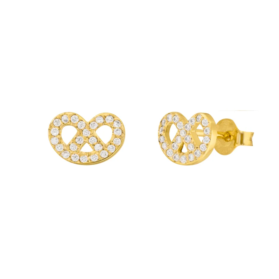 ohrstecker_brezn_mit_zirk_0-1.webp Ohrstecker Brezn mit Zirkonia, 18 K Gelbgold vergoldet-LEAF New