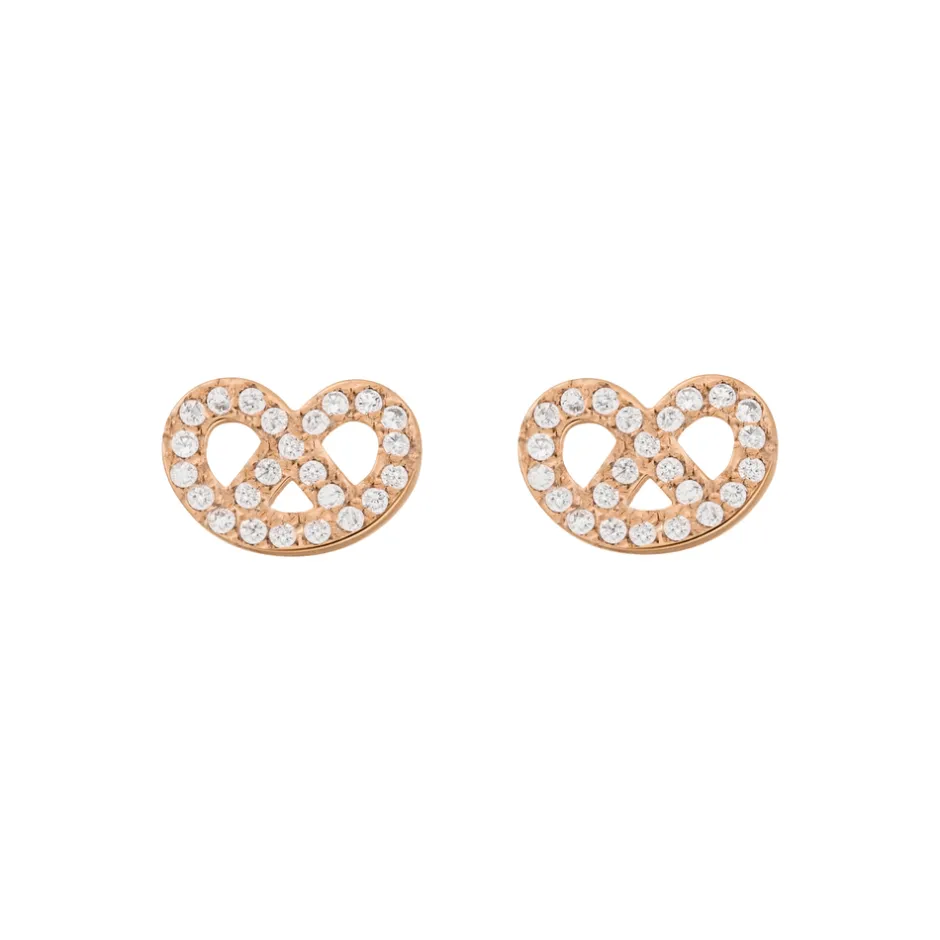 ohrstecker_brezn_mit_zirk_1-2.webp Ohrstecker Brezn mit Zirkonia, 18 K Rosegold vergoldet-LEAF Clearance