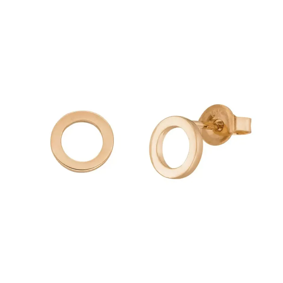 ohrstecker_circle__karat__0-1.webp Ohrstecker Circle, 14 Karat Rosegold-LEAF Clearance
