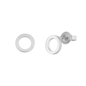 Ohrstecker Circle, 14 Karat Weißgold-LEAF Clearance