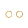 Ohrstecker Circle Of Life mit Zirkonia, 18 K Gelbgold vergoldet-LEAF New