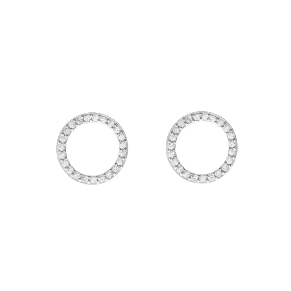 ohrstecker_circle_of_life_0.webp Ohrstecker Circle Of Life mit Zirkonia, 925 Sterlingsilber-LEAF Clearance