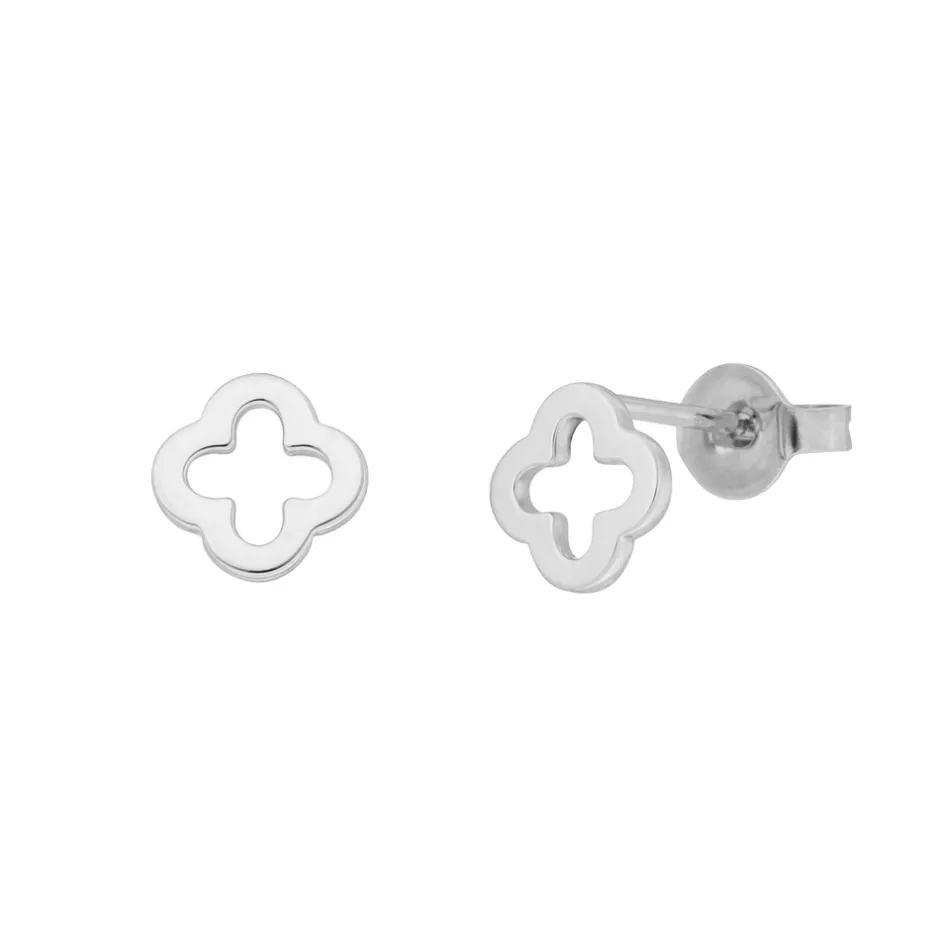 ohrstecker_clover__karat__0-2.webp Ohrstecker Clover, 14 Karat Weißgold-LEAF Online