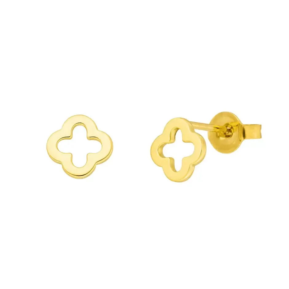 ohrstecker_clover__karat__0.webp Ohrstecker Clover, 14 Karat Gelbgold-LEAF Best