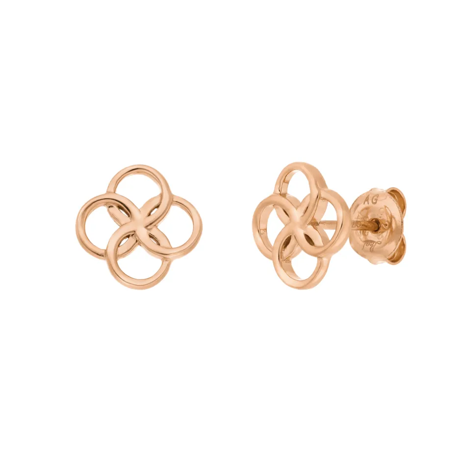 ohrstecker_clover_charm___0-2.webp Ohrstecker Clover Charm, 18 K Rosegold vergoldet-LEAF Outlet
