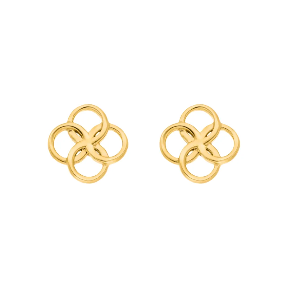 ohrstecker_clover_charm___1-1.webp Ohrstecker Clover Charm, 18 K Gelbgold vergoldet-LEAF Online