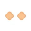 Ohrstecker Clover-Disc, matt, 18 K Rosegold vergoldet-LEAF New