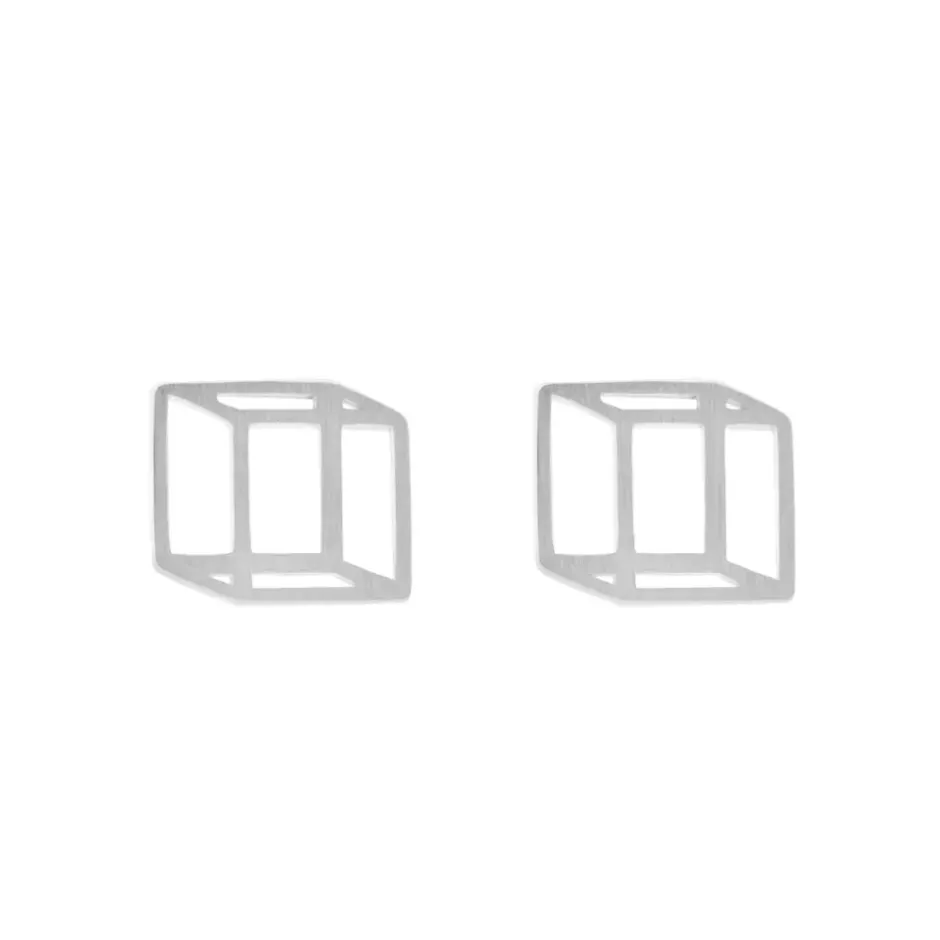 ohrstecker_cube_matt__ste_0.webp Ohrstecker Cube matt, 925 Sterlingsilber-LEAF Online