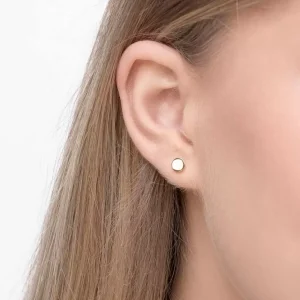 Ohrstecker Disc 5 mm, 14 Karat Gelbgold-LEAF Online