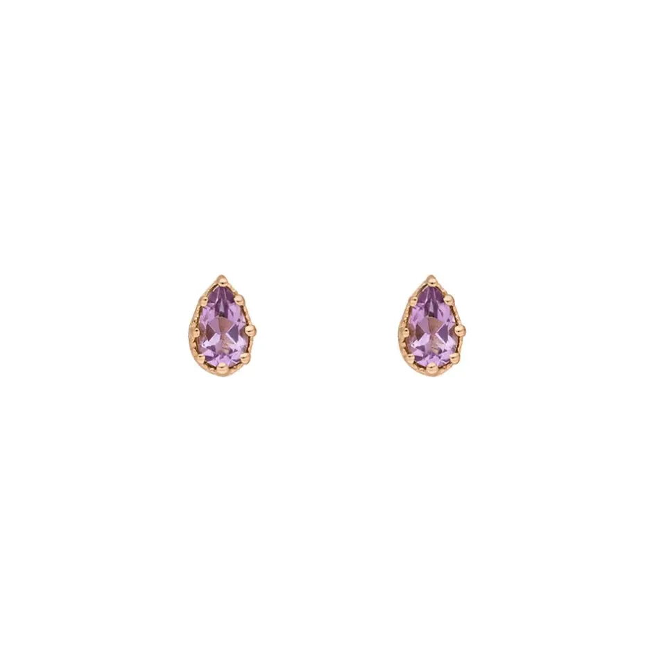 ohrstecker_drop_amethyst__1-1.webp Ohrstecker Drop, Amethyst, 18 K Gelbgold vergoldet-LEAF Hot