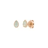 Ohrstecker Drop, Aqua Chalzedon, 18 K Rosegold vergoldet-LEAF Sale