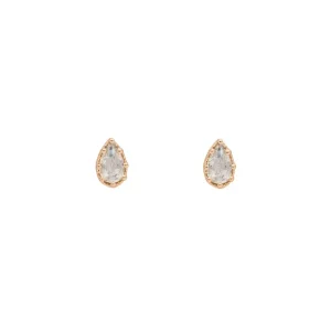 Ohrstecker Drop, Labradorit, 18 K Rosegold vergoldet-LEAF Online
