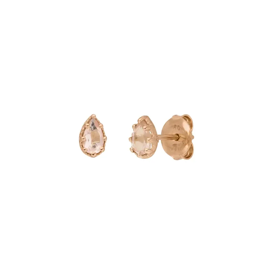 ohrstecker_drop_rosenquar_0-2.webp Ohrstecker Drop, Rosenquarz, 18 K Rosegold vergoldet-LEAF Sale